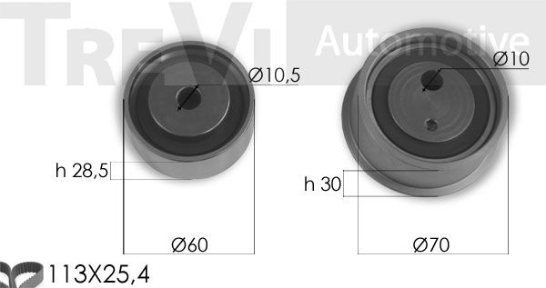 TREVI AUTOMOTIVE paskirstymo diržo komplektas KD1373